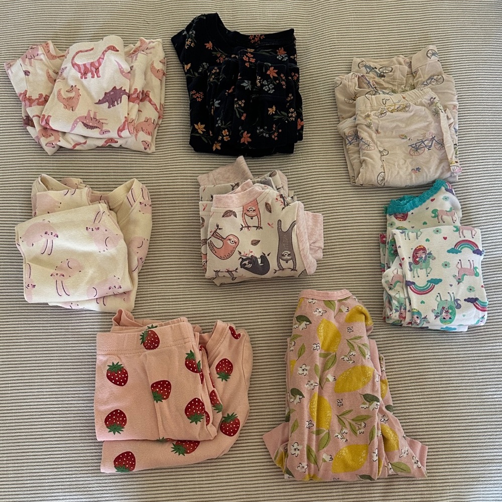Toddler Girls Pajamas bundle